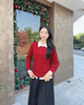 NAOTIEA納奧蒂爾小帆船假兩件長袖針織衫上衣女2025春秋新款寬松圓領(lǐng)開衫 雅致灰【翻領(lǐng)】 M （建議80-105斤） 曬單實拍圖