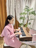 騰吉兒童電子琴木質(zhì)小鋼琴初學(xué)者入門(mén)兒童玩具男女孩寶寶生日禮物樂(lè )器 25鍵復古電子鋼琴，胡桃木色 電池款 曬單實(shí)拍圖