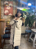 500克鵝絨極寒服男情侶過(guò)膝羽絨服女加厚東北零下40度哈爾濱防寒 燕麥白 （男女同款） 單件裝 L -(鵝絨436g)貉子真毛領(lǐng) 曬單實(shí)拍圖