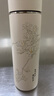 純陶瓷內(nèi)膽保溫杯非涂層茶水分離杯真陶瓷水杯便捷車載杯子 白色 曬單實(shí)拍圖