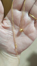中國黃金（CHINA GOLD）18K黃金素鏈O字鏈項(xiàng)鏈肖邦鏈AU750配鏈子中秋生日禮物送女友老婆 【黃色】18K金O字鏈約0.8g 曬單實(shí)拍圖