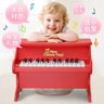 NEW CLASSIC TOYS兒童小鋼琴玩具電子琴男女孩音樂(lè )早教寶寶嬰兒1-3-6周歲生日禮物 25鍵紅色經(jīng)典兒童木質(zhì)機械鋼琴 曬單實(shí)拍圖