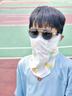 KKN兒童夏季冰絲防曬面罩遮陽(yáng)護(hù)頸沙漠防風(fēng)沙網(wǎng)孔透氣不遮眼防紫外線 向陽(yáng)葵黃（面罩） 均碼（適合頭圍48-55cm） 曬單實(shí)拍圖