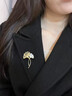 SHILUOZHEN七夕情人節(jié)禮物送女友愛人老婆胸針高檔女奢侈大氣收腰防走光別針 蝴蝶星期胸針三件套【禮盒裝】 曬單實拍圖