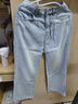 棉致天絲冰絲薄款高腰闊腿牛仔褲女春秋季2025新款小個(gè)子直筒休閑褲子 B98淺藍色【高品質(zhì)36】 S 85-95斤 曬單實(shí)拍圖
