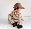 G.DUCKKIDS小黃鴨春秋可愛(ài)連體衣服連帽小熊哈衣外套新生兒春季防風(fēng)外出抱衣 咖色 90cm 90 建議體重20-25斤 曬單實(shí)拍圖