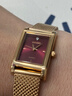 西鐵城（CITIZEN）手表 Juicy Tint系列石英不銹鋼表帶時(shí)尚簡(jiǎn)約女表 EJ6123-81Z 紅漸變方盤(pán) 曬單實(shí)拍圖