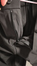 羅蒙（ROMON）高彈力冰絲休閑褲子男商務(wù)修身直筒長(cháng)褲子夏季薄款男褲黑色34 曬單實(shí)拍圖