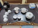 番易杯子/陶瓷/功夫茶/蓋碗A1ZO-茶碗帶蓋陶瓷泡茶杯子不燙手白瓷 陶瓷玉蘭杯10件套 曬單實拍圖