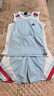 阿迪達斯（adidas）三葉草兒童籃球服套裝男女夏季速干訓(xùn)練比賽球衣球褲兩件套 淺藍 XXS 建議50-60斤 曬單實拍圖