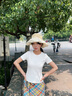 MJ STYLE白色正肩合身短袖T恤女2025夏季修身顯瘦親膚透氣打底衫半袖上衣 曬單實(shí)拍圖