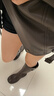 熱風(fēng)（Hotwind）女鞋騎士靴通勤百搭厚底增高顯瘦長(cháng)靴冬季新款圓頭休閑拉鏈女靴子 02棕色（單里H85W4817） 38 240mm 曬單實(shí)拍圖