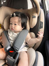 貝倍適（BAYBETSS）兒童安全座椅汽車用0-4-12歲寶寶360度旋轉嬰兒車載坐椅ISOFIX 米灰色【遮陽棚+上拉帶+側保護】 曬單實拍圖