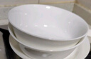 斯凱綈（Sky Top）米飯碗陶瓷小湯碗骨瓷純白家用喬遷酒店餐具4.5英寸金鐘碗4件套裝 曬單實(shí)拍圖