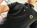 CAVALLI CLASS春季新款男裝時(shí)尚休閑T恤燙鉆透氣舒適男式翻領(lǐng)短袖Polo衫 黑色 48 曬單實(shí)拍圖