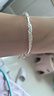中國黃金銀手鐲女款足銀999純銀鐲子女生生日七夕情人節(jié)禮物送女朋友老婆 【999足銀】蝶戀花間 曬單實拍圖