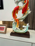 赟婭中式風(fēng)生水起年年有余招財魚(yú)擺件客廳電視柜高檔錦鯉裝飾喬遷禮物 雙魚(yú)戲珠配元寶【高67cm】 曬單實(shí)拍圖