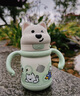 babycare西高地保溫杯學(xué)飲兒童寶寶學(xué)生上學(xué)水壺吸管直飲杯外出6月+-大青 曬單實(shí)拍圖