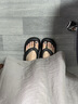沐霓EVA厚底人字拖女士夏季沙灘海邊踩屎感涼拖鞋夾腳居家外穿拖鞋女 黑色 36-37 曬單實(shí)拍圖