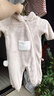 戴維貝拉（DAVE＆BELLA）新生兒爬服嬰兒連體衣0-6個月寶寶衣服冬季新款牛奶絨男寶睡衣 卡其色【現(xiàn)貨】 80cm （建議身高73-80cm） 曬單實拍圖