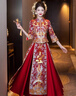 龍鳳褂新娘2025新款秀禾服婚服大碼胖妹妹顯瘦敬酒服大五福出閣服 517龍鳳褂 M (胸圍88體重100） 曬單實拍圖