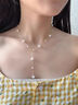 伊燦長(cháng)款滿(mǎn)天星仿珍珠項鏈女2025年新款爆款頸鏈輕奢精致高級感鎖骨鏈 長(cháng)款滿(mǎn)天星珍珠項鏈 曬單實(shí)拍圖