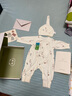 babylove新生兒連體衣春季純棉嬰兒衣服0-6個月初生兒寶寶三角哈衣秋裝 曬單實(shí)拍圖