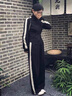 艾珠兒（Aizhuer）衛(wèi)衣女春秋季穿搭一整套裝2025女裝時(shí)尚減齡鹽系運(yùn)動(dòng)套裝兩件套 黑色套裝 M 曬單實(shí)拍圖