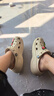 名創(chuàng)優(yōu)品（MINISO）洞洞鞋男女夏季外穿沙灘涼鞋防滑厚底踩屎感包頭涼拖鞋白色38-39 曬單實(shí)拍圖