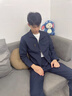 耐帝高端工作服男裝春秋工程服套裝防靜電工裝電工耐磨企業(yè)勞保服定制 【套裝】-藏藍(lán)色 （152款） 3XL (185) （建議170-190斤） 曬單實(shí)拍圖