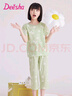 笛莎（DEESHA）女童睡衣春夏薄款網(wǎng)眼透氣抑菌純棉空調服中大童家居服套裝 曬單實(shí)拍圖