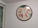 禮御友嘉純手工蘇州刺繡九魚(yú)圖蘇繡成品掛畫(huà)紅木框玄關(guān)走廊臥室客廳裝飾畫(huà) 畫(huà)芯80x80cm 紅木框86x86cm 曬單實(shí)拍圖