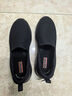 斯凱奇（Skechers）夏季男鞋一腳蹬健步鞋休閑運動(dòng)鞋舒適緩震懶人鞋軟底耐磨爸爸鞋 全黑色/BBK 42.5 曬單實(shí)拍圖