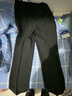 MMOPTOP復古垂感三本針西褲子男士秋冬季寬松舒適直筒休閑褲YK22黑色3XL 曬單實(shí)拍圖