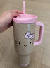 野獸派家居（tbh）三麗鷗HelloKitty巨無霸保溫杯吸管隨行杯不銹鋼保冷水杯七夕禮物 巨無霸保溫杯 經(jīng)典豹紋 1200ml (含mini收納包掛件) 曬單實拍圖