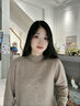 SXMM國際一線(xiàn)品牌羊絨衫女100%山羊絨半高領(lǐng)無(wú)縫一線(xiàn)成衣厚款寬松毛衣 深駝色(國際倉發(fā)貨+禮盒) L 【100-110斤】 曬單實(shí)拍圖
