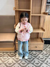波步（BORBOON B）嬰兒外套2025秋裝新款女寶寶棒球服開(kāi)衫女童洋氣上衣兒童秋季衣服 【三件套】2355 110 曬單實(shí)拍圖