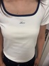 Levi's【商場同款】李維斯25年夏季新款女士針織休閑短袖T恤0019T 純白 S 曬單實(shí)拍圖