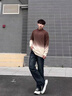 班尼路S&K系列復古牛仔褲男士寬松直筒闊腿美式潮牌高街春秋休閑長(cháng)褲子 6852水泥灰【京東快遞】 30 【建議110-120斤】 曬單實(shí)拍圖