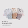 巴厘小豬男童睡衣春秋季女童內(nèi)衣套裝純棉寶寶兩件套嬰幼兒衣服兒童家居服 霧灰紫 100 曬單實(shí)拍圖