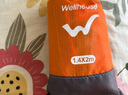 WELLHOUSE沙灘草地野餐墊輕便折疊收納帶地釘?shù)貕| 橙灰色1.4*2m 曬單實(shí)拍圖