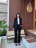 古緹琪正裝女套裝大學(xué)生面試職業(yè)裝西裝外套女2025新款西服職場(chǎng)工作服春 黑色西服 L 曬單實(shí)拍圖