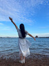 小野七天法式甜美條紋短袖襯衫連衣裙女夏季海邊度假風(fēng)氣質(zhì)寬松顯瘦A字裙 襯衫+半身裙 L 曬單實(shí)拍圖