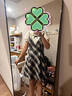 圣保美韓系學(xué)院風(fēng)假兩件格紋連衣裙子女夏季2025新款小個(gè)子收腰a字短裙 【藏青色】 S 碼 曬單實(shí)拍圖