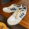 阿迪達(dá)斯 （adidas）官方網(wǎng)男鞋女鞋秋季25新款情侶運(yùn)動鞋潮流時尚耐磨休閑鞋低幫板鞋 白藍(lán)棕/「小鋸齒」 40 (245mm) 曬單實(shí)拍圖