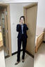茵蓁高端商務(wù)職場西裝套裝外套襯衫女款男士酒店經(jīng)理工作服定制印logo 【定制請聯(lián)系客服】 S 曬單實(shí)拍圖