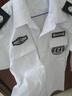 新保安工作服套裝男夏裝短袖保安制服襯衫白色保安服 白色短袖--上衣+標(biāo)志 175 曬單實(shí)拍圖