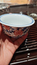 兮元記纏枝蓮青花瓷茶杯陶瓷主人杯壓手杯茶盞品茗杯精致喝茶杯子 青花+釉里紅壓手杯【簡(jiǎn)裝】 曬單實(shí)拍圖