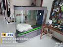 魚(yú)美軒魚(yú)缸客廳2024新款家用觀(guān)賞金魚(yú)缸屏風(fēng)隔斷免換水生態(tài)側濾水族箱 白色左開(kāi)門(mén) 100*40*138CM 曬單實(shí)拍圖