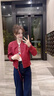 伊薇衣歐貨設(shè)計(jì)感洋氣時(shí)尚棒球服外套女2025秋季小個(gè)子寬松休閑夾克上衣 酒紅 L 【建議100-115斤】 曬單實(shí)拍圖